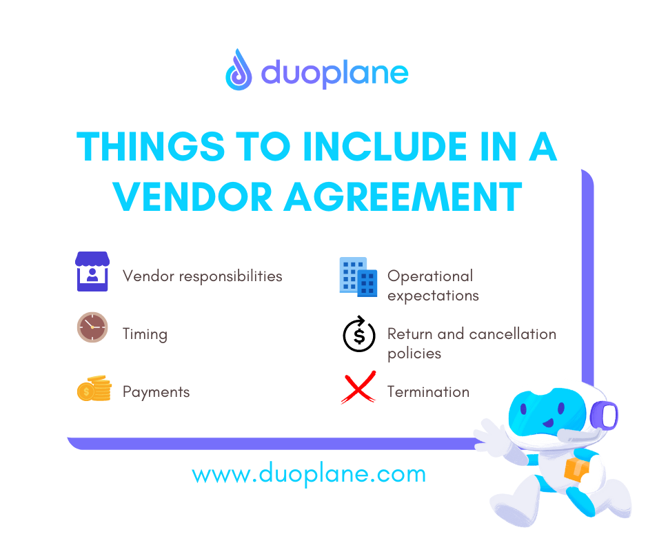 what goes into a vendor agreement